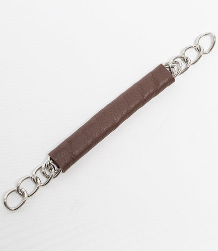 Metalab Curb ketting met lederen omslag.