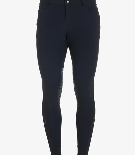 Equestro Heren Slim Fit Zomer Rijbroek Knie Grip