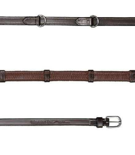 Dy'on 1/2'' Howlett Rubber Reins with 3 D-rings and 7 leather loops Working