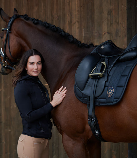 Eskadron Zadeldek Big Square Faux Leather Platinum 23 Black