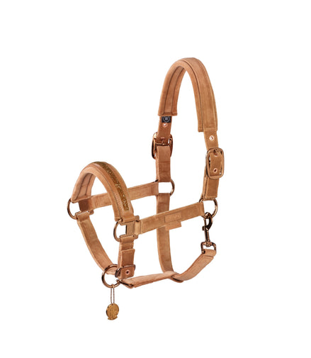 Eskadron Headcollar Double Pin Velvet Jewel Platinum 23 Cognac