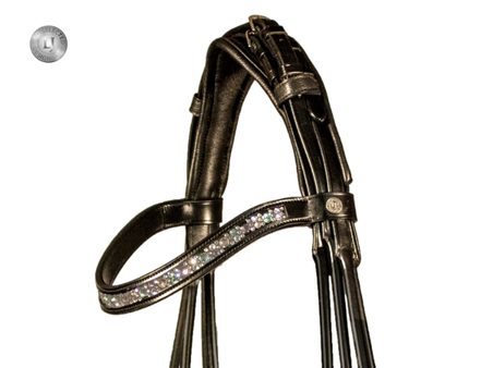 LJ Leathers Hoofdstel Sarra Rond Genaaid