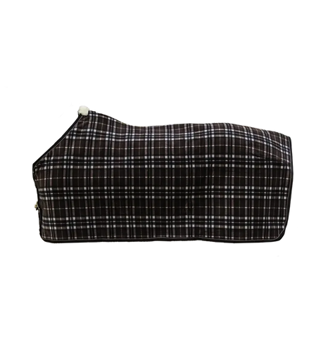 Kentucky Fleece Paardendeken Heavy Check Printing Brown