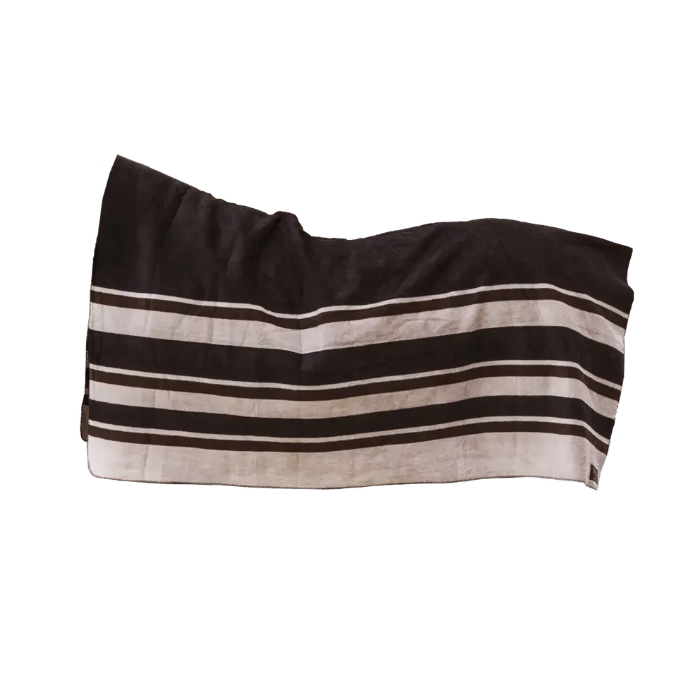 Kentucky Heavy Fleece Paardendeken Square Stripes Brown