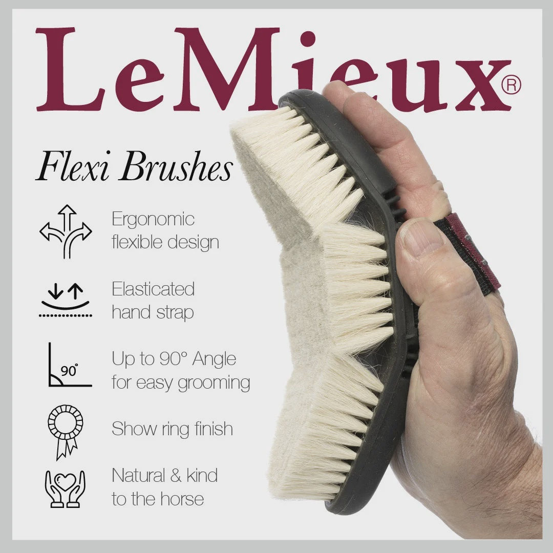 LeMieux Flexi-Körperbürste aus Rosshaar