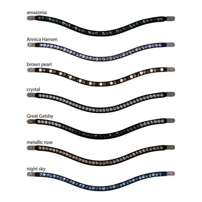 Magic Tack Bling for browband Magic Tack long curved; one row