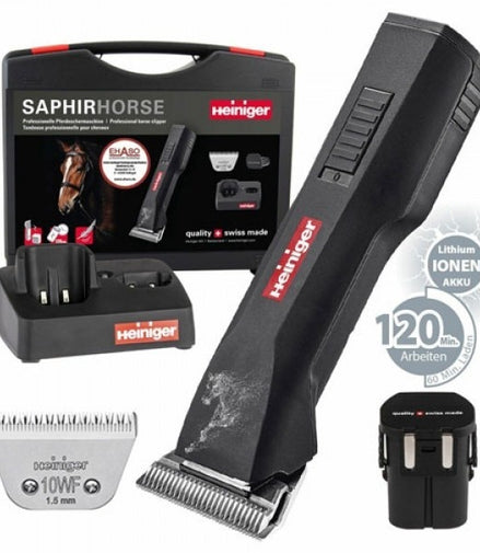 Heiniger Draadloos Scheerapparaat Saphir Horse met 2 Accu's