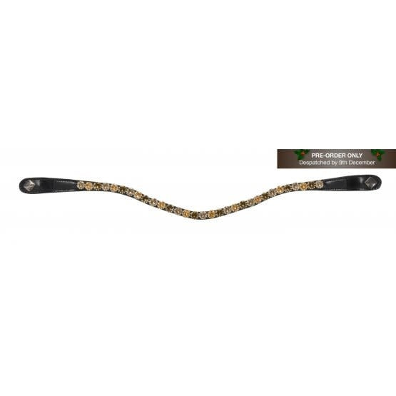LeMieux Browband Spectrum Diamante Black Leather