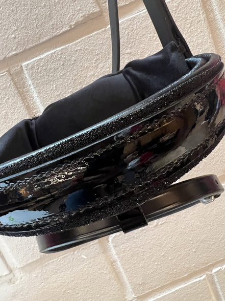 JUDI Trens Crystal Fabric Black Traverso Metallic Silver Jet Hematite Patent Full