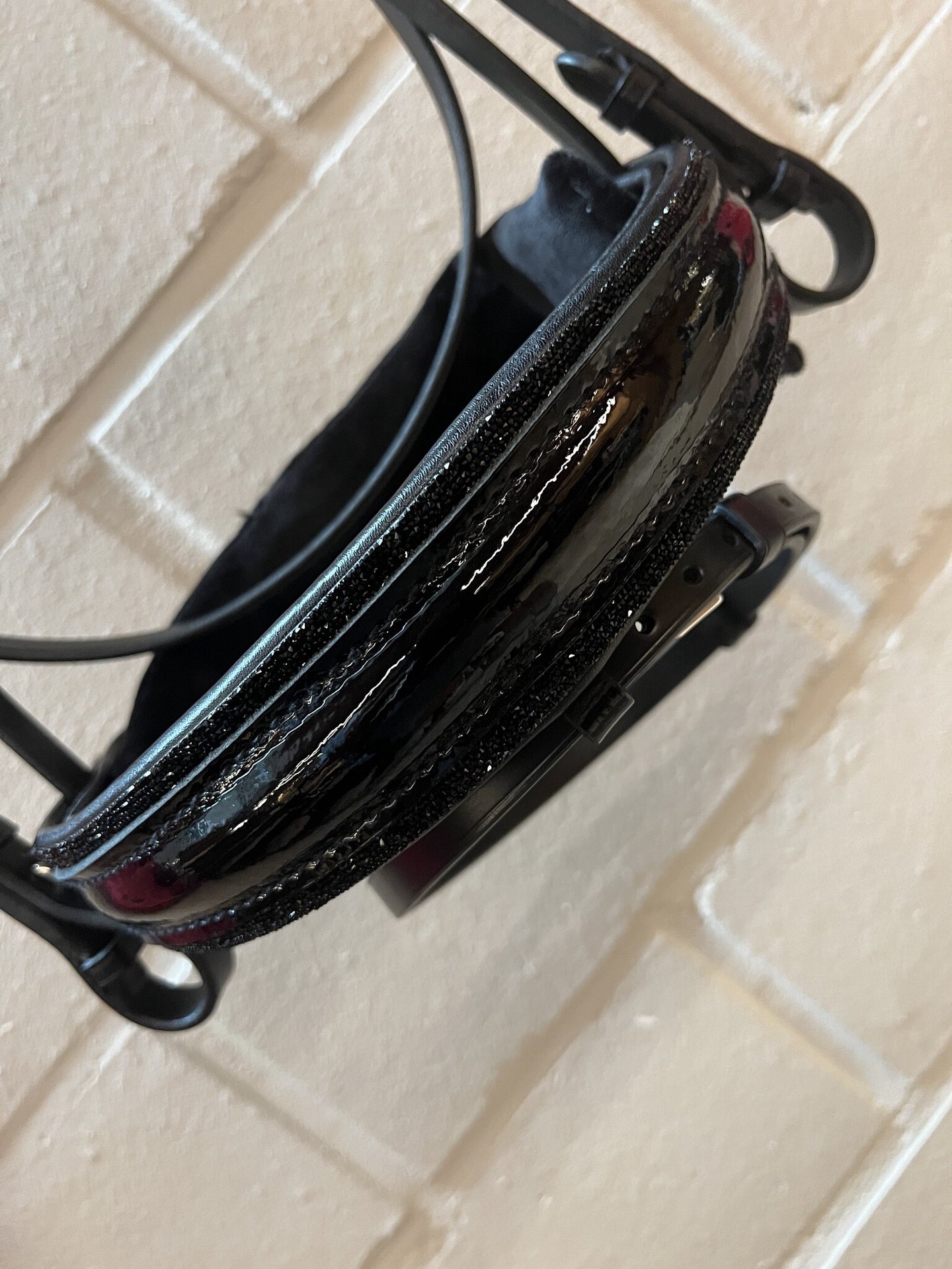 JUDI Trens Hoofdstel Traverso Rocks Black Chrome Patent Full