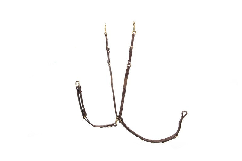 LJ Leathers Jachtmartingaal met kort elastiek