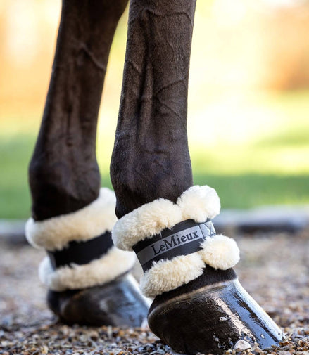 LeMieux Fleece Kootbeschermers Zwart (1paar)