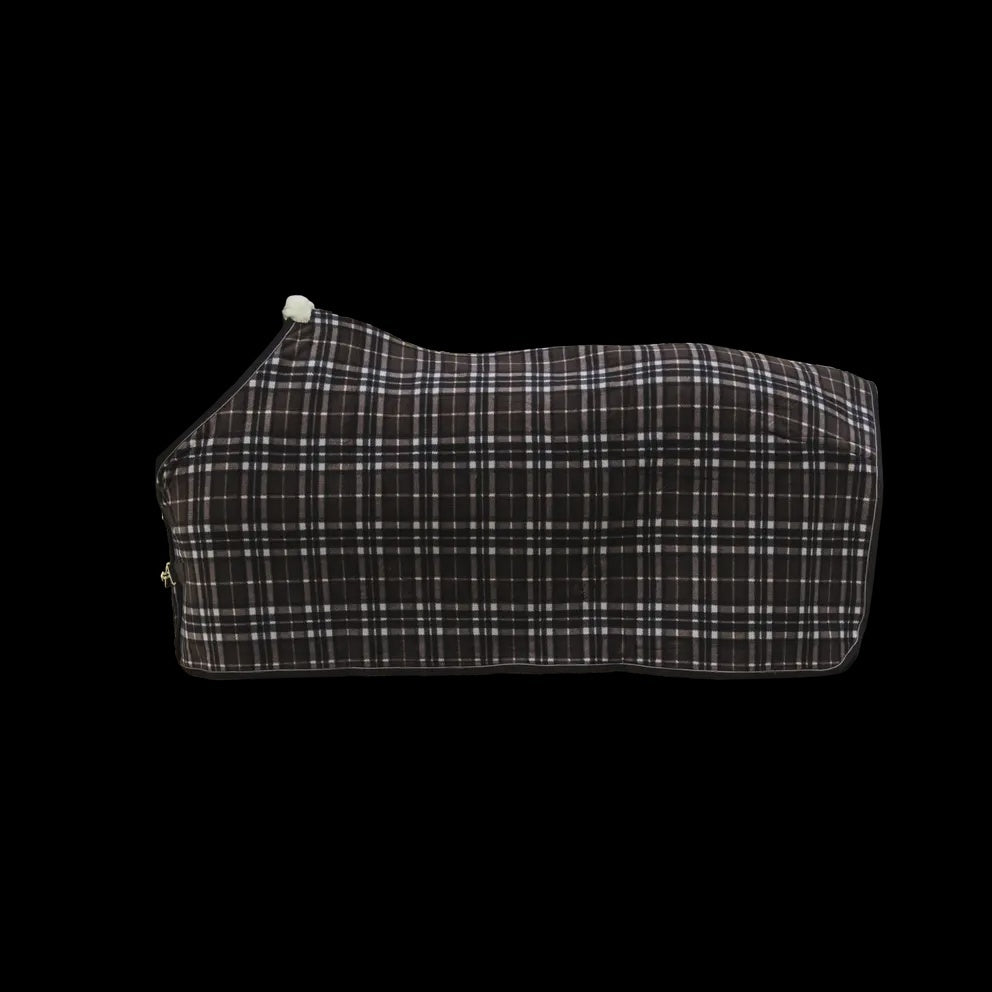 Kentucky Fleece Paardendeken Heavy Check Printing Brown