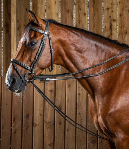 Dy'on Full Leather Draw Reins 1/2 (13mm) Working Coll.