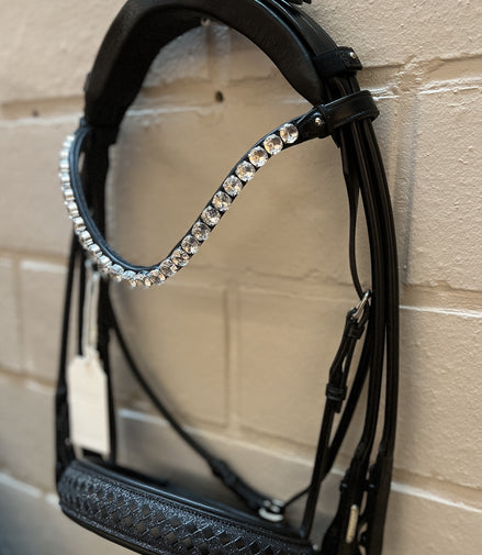 Utzon Olympic Stang & Trens Crystal Black Silver With Empire Browband Clear Full
