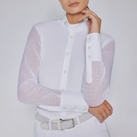 Cavalleria Toscana Competition Shirt Long Sleeves Polka Dot