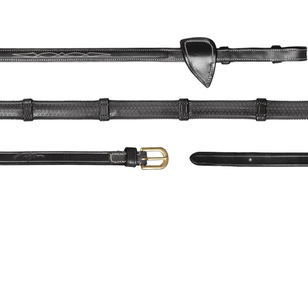 Dy'on 1/2 (13mm) Rubber Reins With 7 Leather Stops