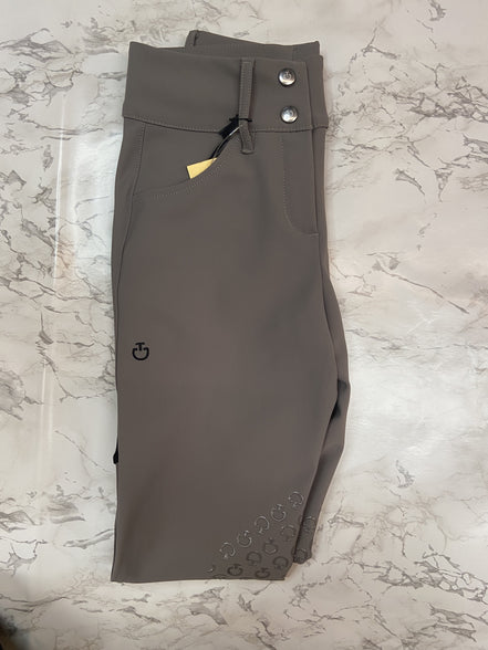 Cavalleria Toscana Damen-Reithose mit hohem Bund und Kniebesatz