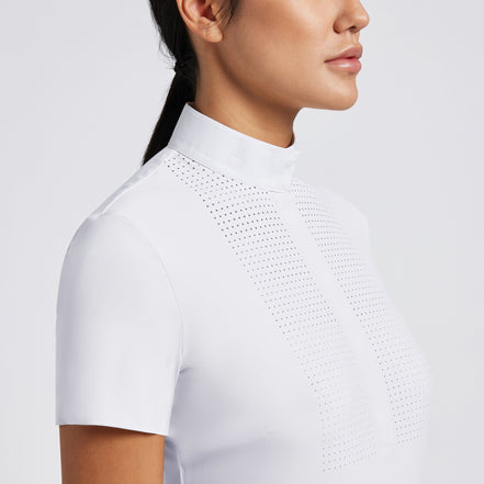 Cavalleria Toscana Dames Heat Saeled Perforated Bib S/S Wedstrijd Shirt