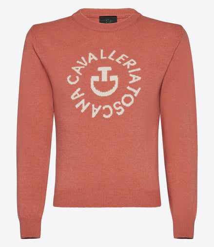 Cavalleria Toscana Young Rider Orbit Cashmere Blend Crew Neck Sweater