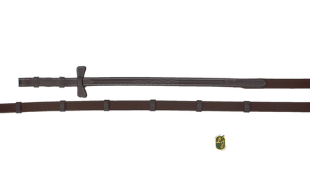 LJ Leathers Reins linen "New Pro" with decorative stitching