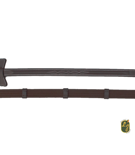 LJ Leathers Reins linen "New Pro" with decorative stitching