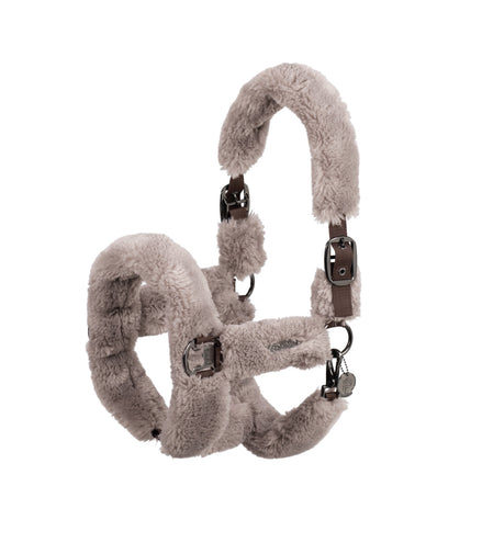 Eskadron Headcollar Double Pin Faux Fur Complete Platinum 24