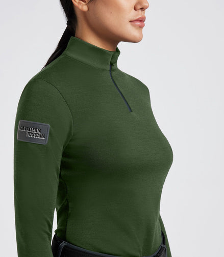 Cavalleria Toscana Women's Technical wool training Polo