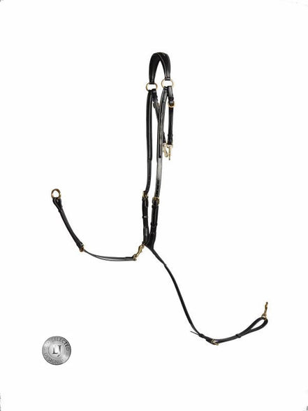 LJ Leathers Jagd-Martingal – Messingschnallen