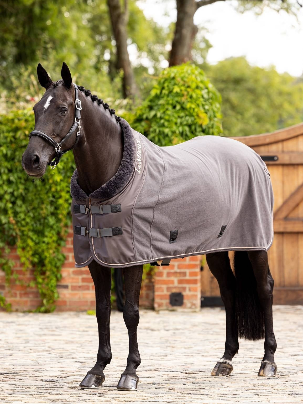 LeMieux Luxe Fleece Paardendeken Graphite