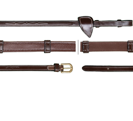 Dy'on 5/8 (16mm) Hunting Reins with 7 Leather Stops D Coll.