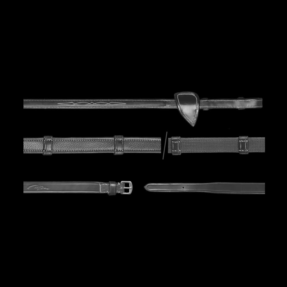 Dy'on 5/8'' Hunter Reins with 7 leather loops