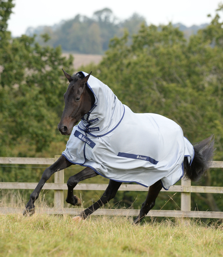 Bucas Buzz-Off & Neck Blue Vliegendeken