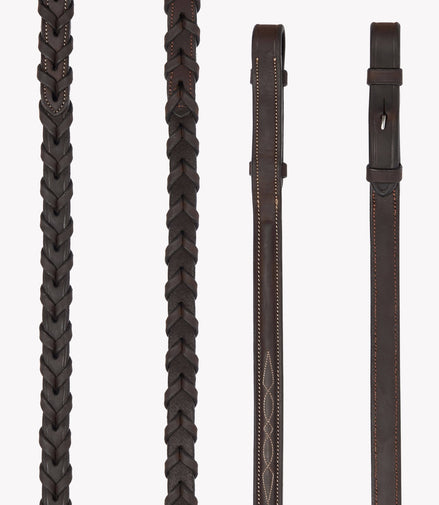 LeMieux Braided Hunting Reins with Stitching