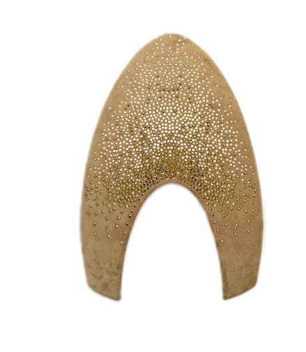 Kep Italia Front Beige Suede with Gold Swarovski Crystals