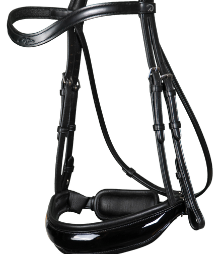 Dy'on Patent Large Crank Noseband w Flash - New English