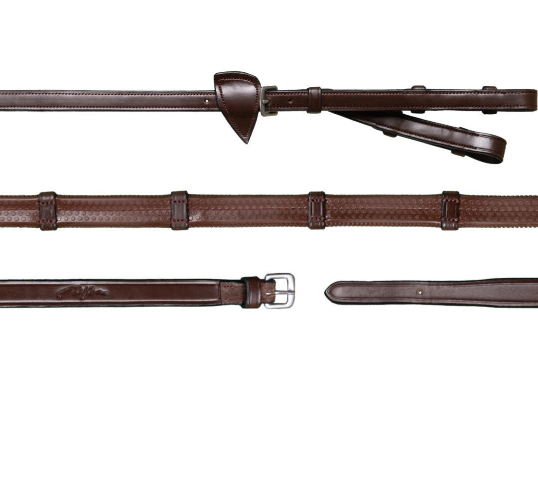 Dy'on 1/2 Converter Rubber Reins with 7 Leather Stops