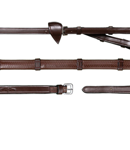 Dy'on 1/2 Converter Rubber Reins with 7 Leather Stops