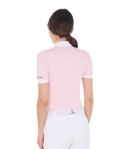 Equestro Dames Slim Fit Pleated Polo