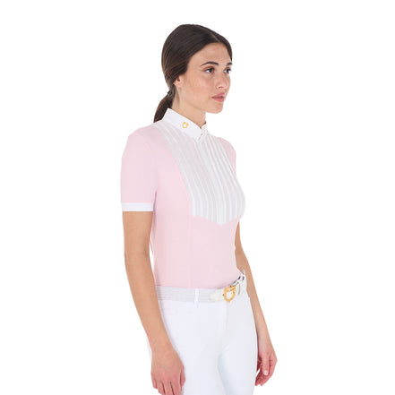Equestro Dames Slim Fit Pleated Polo