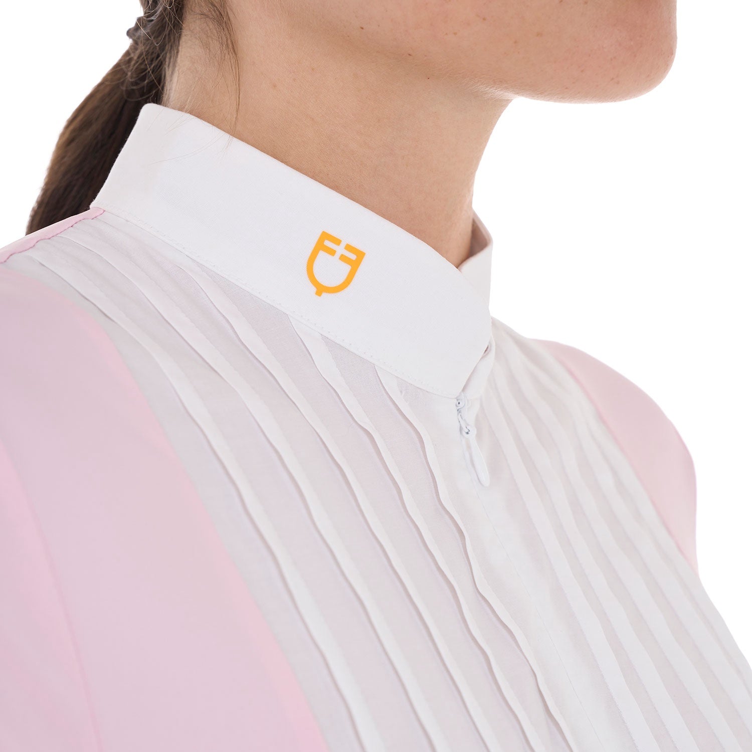 Equestro Dames Slim Fit Pleated Polo