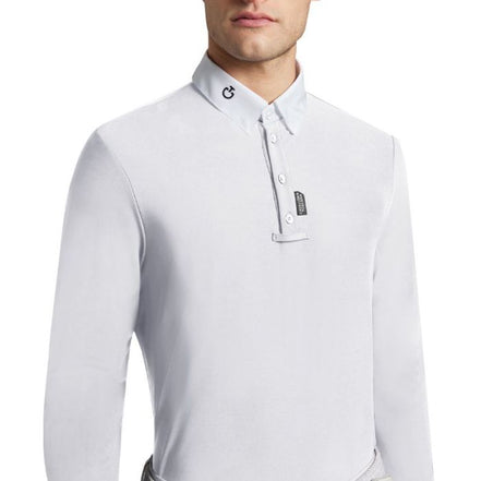 Cavalleria Toscana Men's Jersey Button L/S Match Shirt