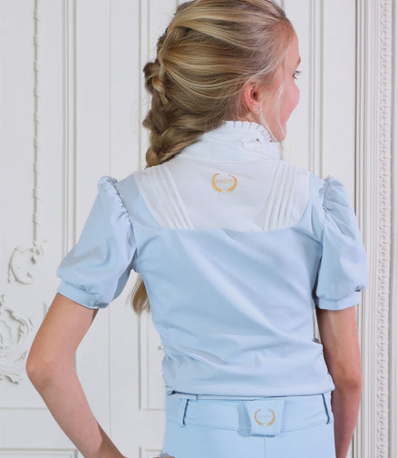 Joline Wedstrijdshirt Josephine korte mouw Aqua Blue