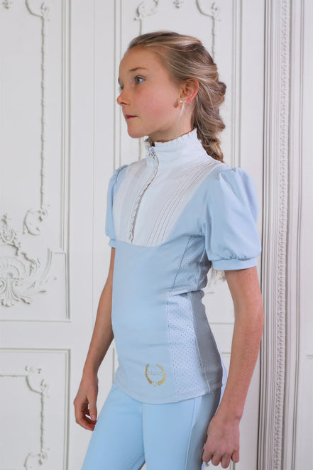 Joline Competition Shirt Josephine Short Sleeve Aqua Blue