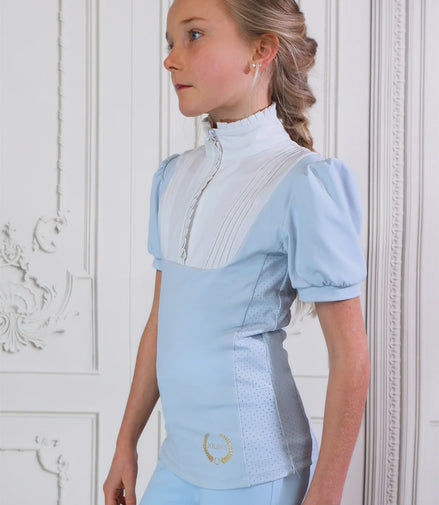 Joline Wedstrijdshirt Josephine korte mouw Aqua Blue