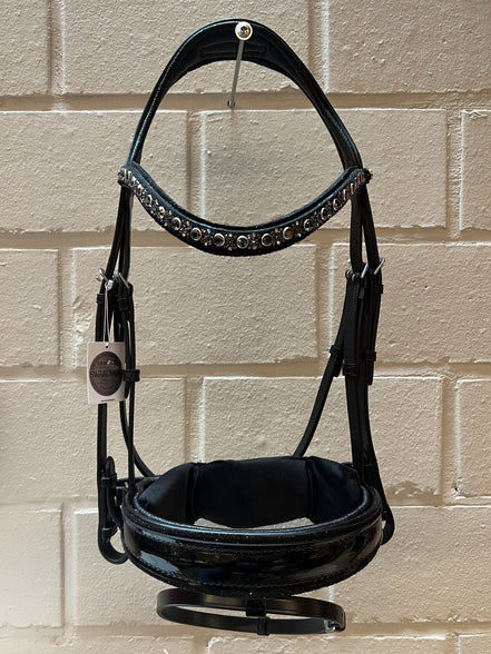 JUDI Trens Crystal Fabric Black Traverso Metallic Silver Jet Hematite Patent Full