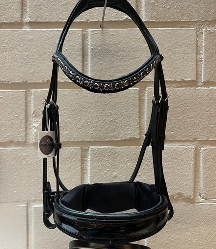 JUDI Trens Crystal Fabric Black Traverso Metallic Silver Jet Hematite Patent Full