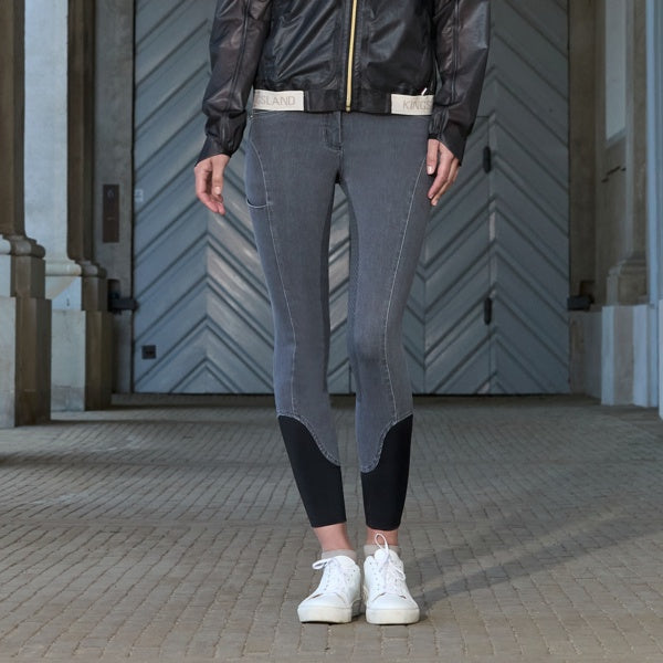 Kingsland KLKayce Damen-Reithose aus Denim mit Vollbesatz