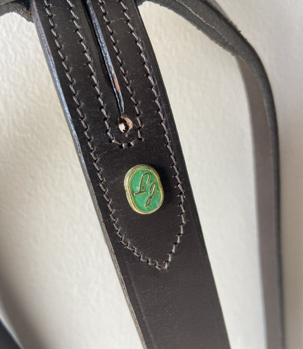LJ Leathers Martingale; Chrome Buckles