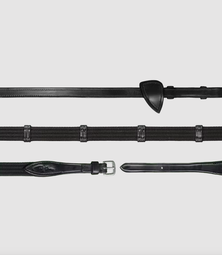 Dy'on 5/8" Webband teugels met 9 leren passanten